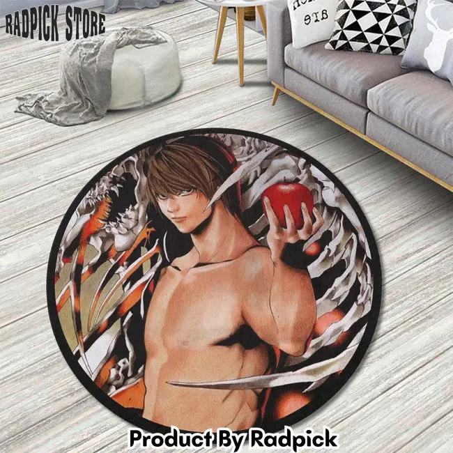 Light yagami poster style round rug custom death note anime circle carpet  rp5956342